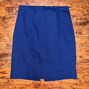 Women’s Blue Pencil Skirt Mid-Rise Dress Skirt for Work or Office Express Size 6